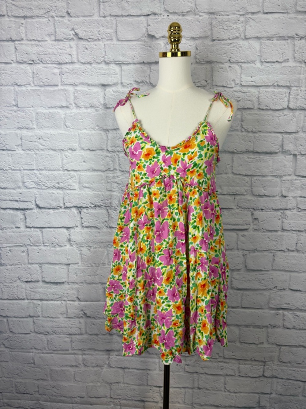Patrons of Peace Mini Dress Sundress Floral size XS - Picture 2 of 7